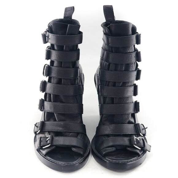 ANN DEMEULEMEESTER NWOB Gladiator Leather Wedge Sandal - Picture 5 of 11